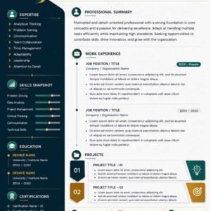 Royal Golden Premium Professional Resume CV Template