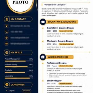 Aureon Executive Graphic Designer CV Resume Template